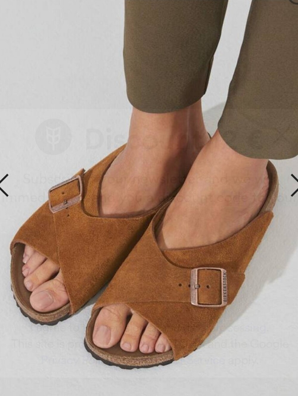 Birkenstock Arosa Brown Suede Open Toe Sandals Clogs Size 40